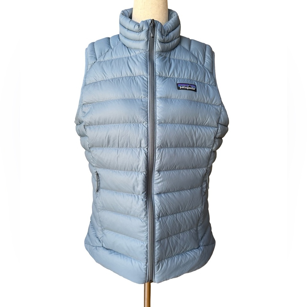 NWT Patagonia Women's Pale Blue Quilted Down Vest Size Large